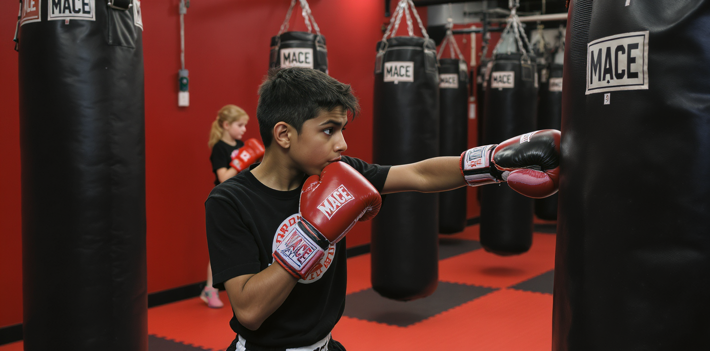 Kids Boxing training at MACE
